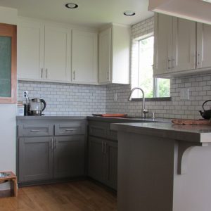 remodel, Silva Construction kitchen remodel, addition, tile, quartz counters, refinish cabinets. painted doors, hidden hindges